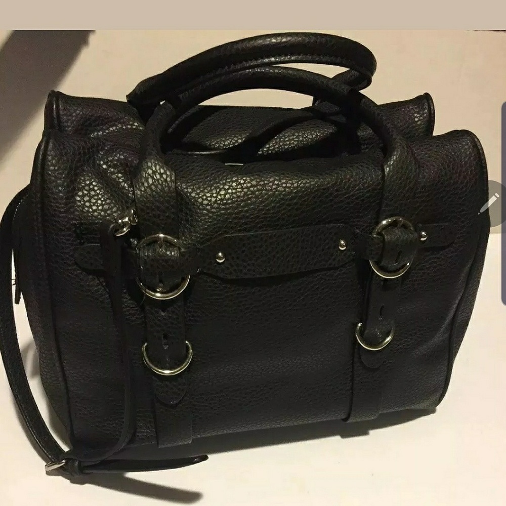 Nine West Black Satchel Crossbody Hand Bag